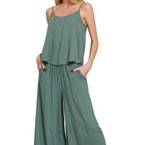 Ash Jade Woven Cami & Pants Set NWT